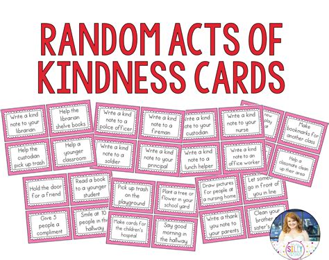 examples of random acts of kindness at school